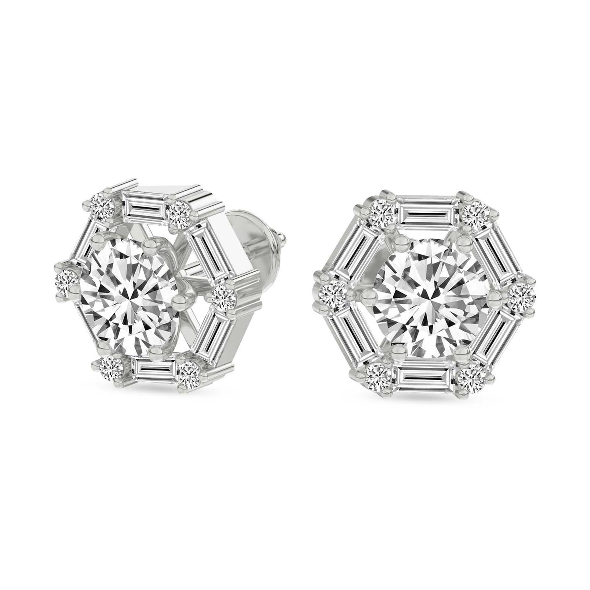 Rafflesia Flower Fashion Lab Diamond Stud Earrings