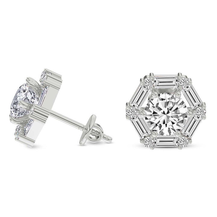 Rafflesia Flower Fashion Lab Diamond Stud Earrings