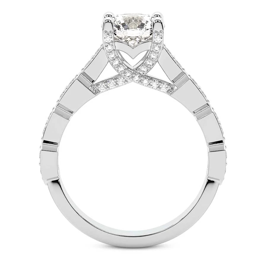 Calista Side Stone Lab Diamond Ring