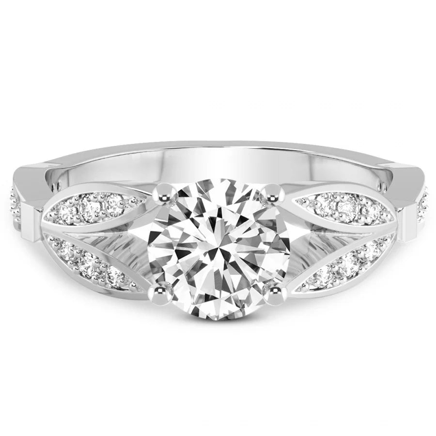 Nova Split Shank Vintage Lab Diamond Ring