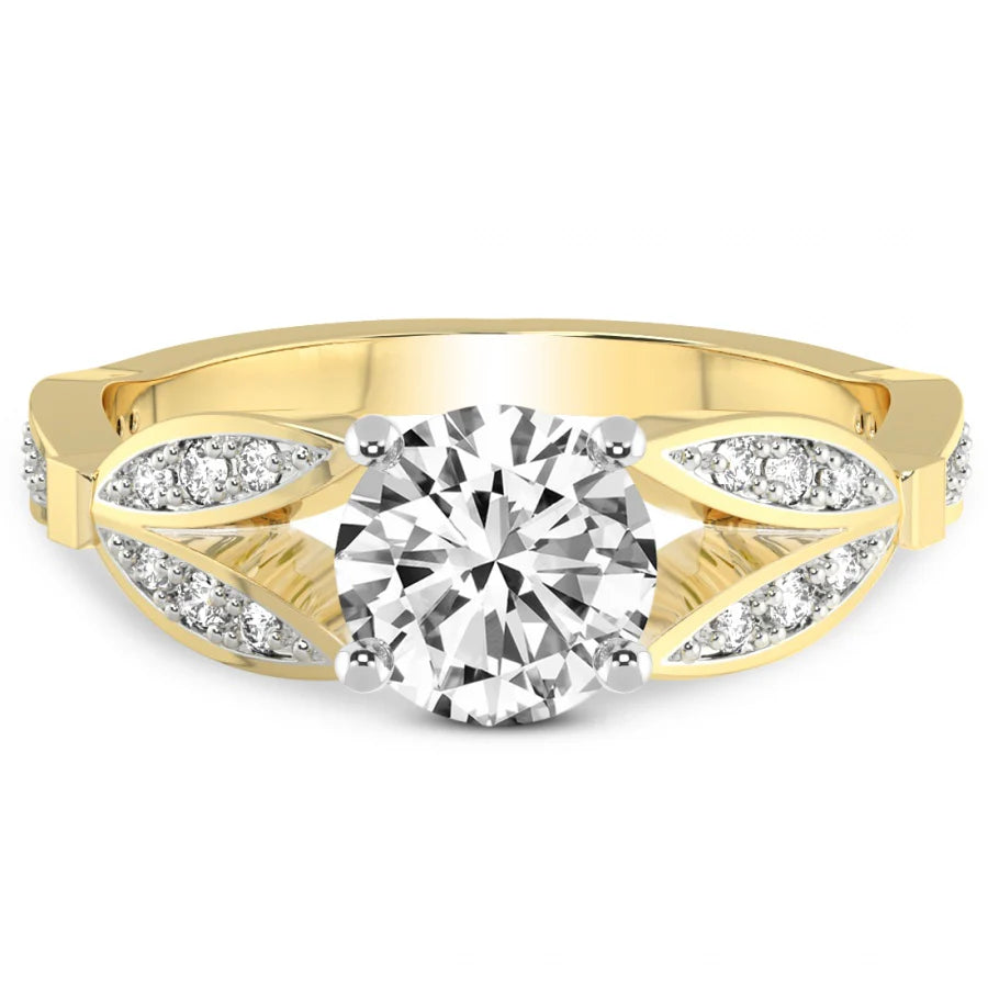 Nova Split Shank Vintage Lab Diamond Ring