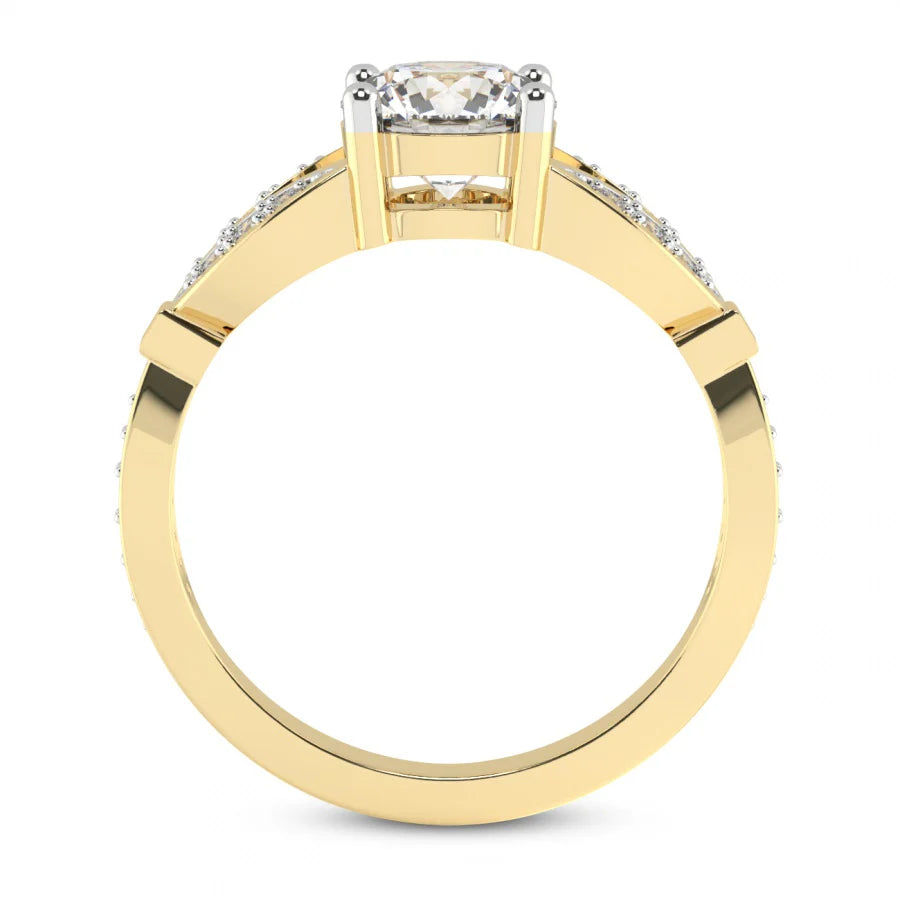 Nova Split Shank Vintage Lab Diamond Ring