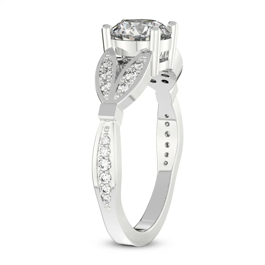 Nova Split Shank Vintage Lab Diamond Ring