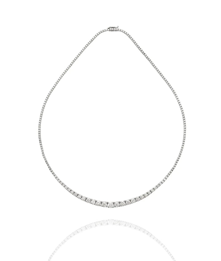 Graduated Lab Grown Diamond Tennis Necklace