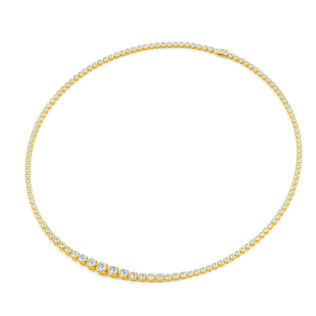 Graduated Lab Grown Diamond Tennis Necklace