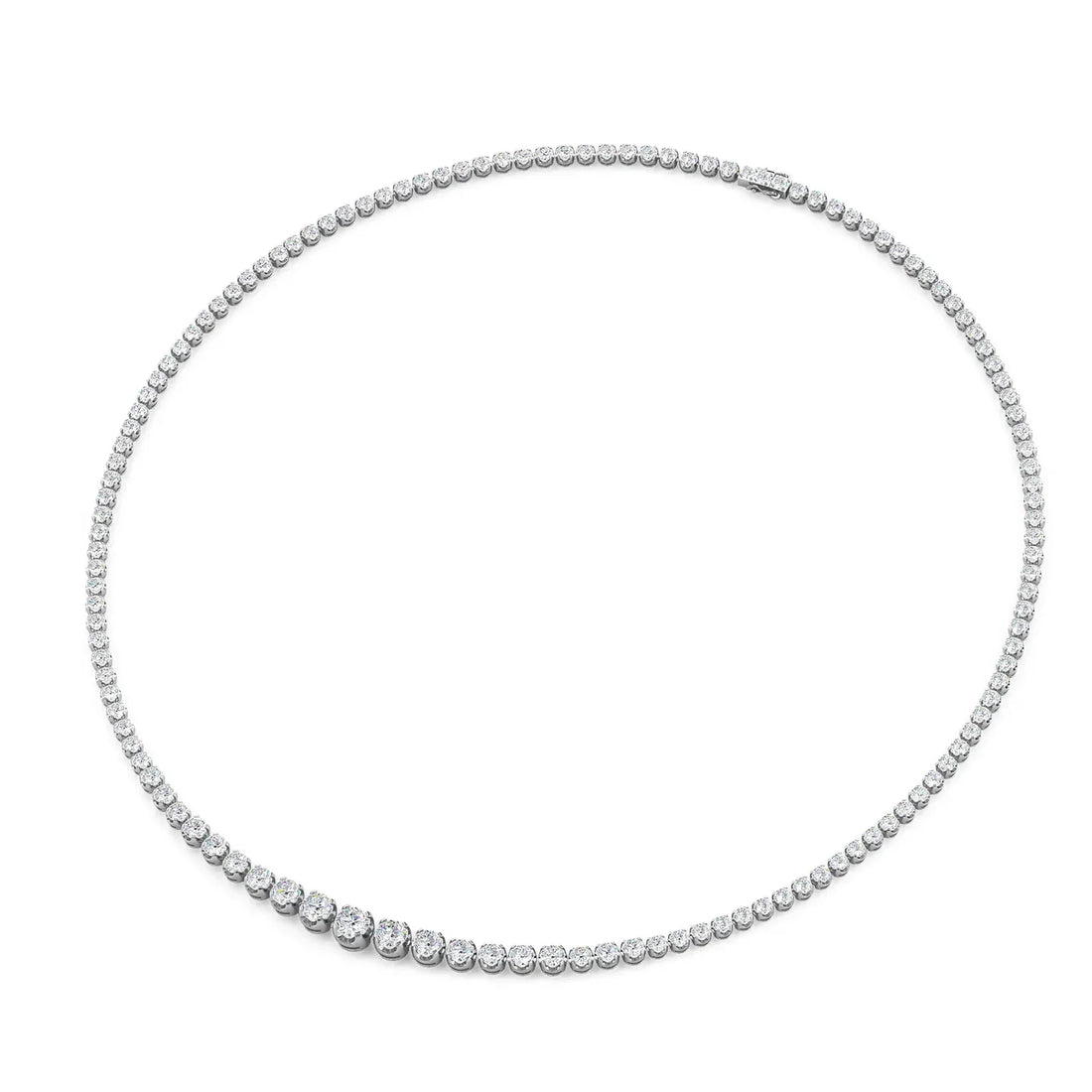 Graduated Lab Grown Diamond Tennis Necklace